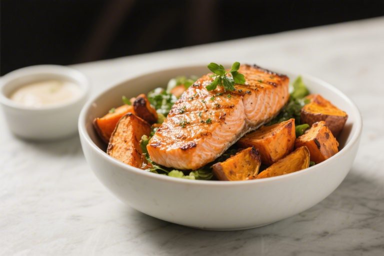 Grilled Salmon and Roasted Sweet‑Potato Bowl – A Bright, Satisfying Weeknight Meal