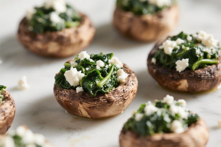 Spinach and Feta Stuffed Mushrooms – A Simple, Savory Bite