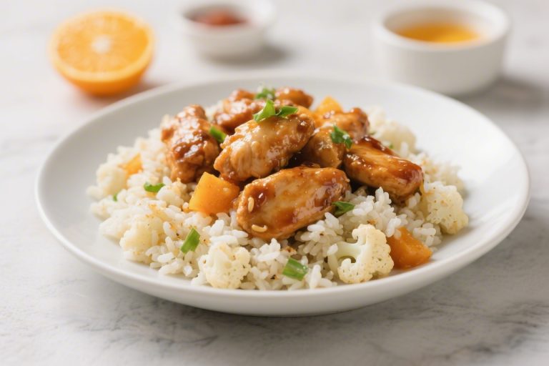 Orange Chicken Cauliflower Rice – Bright, Comforting, and Weeknight-Friendly