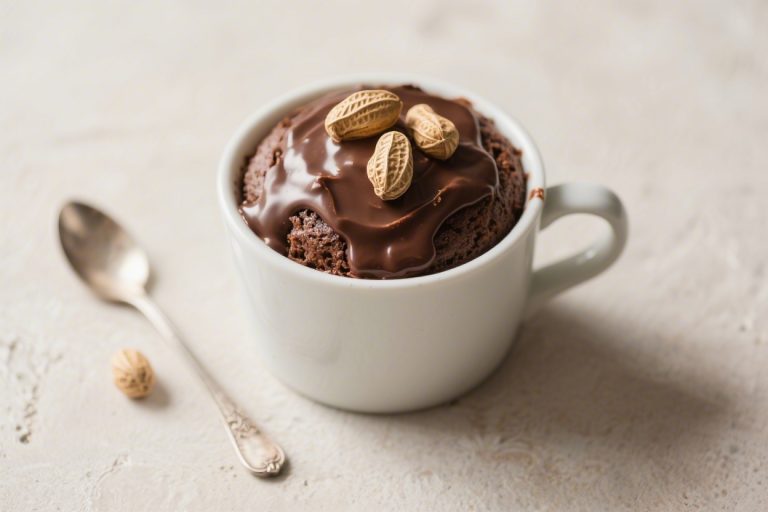 Peanut Butter Chocolate Fudge Mug Cake – A Quick, Gooey Treat in Minutes