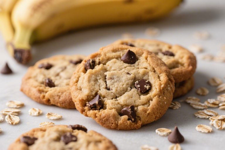 Banana Oat Chocolate Chip Cookies – Soft, Chewy, and Naturally Sweet