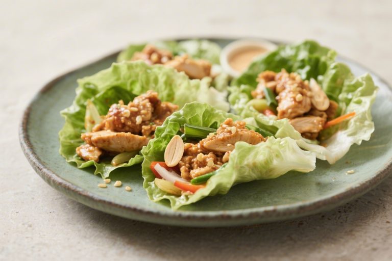 Thai Peanut‑Chicken Lettuce Wraps – Fresh, Flavorful, and Easy
