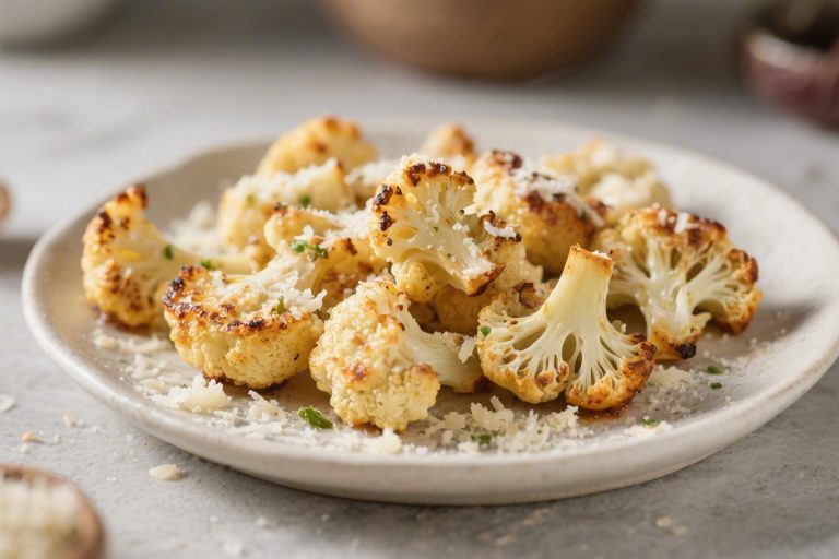 Roasted Garlic Parmesan Cauliflower Bites – Crispy, Savory, and Simple
