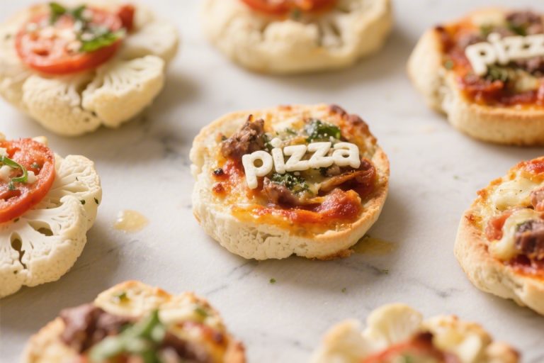 No Bread Pizza Bites on Cauliflower Rounds – A Light, Savory Snack