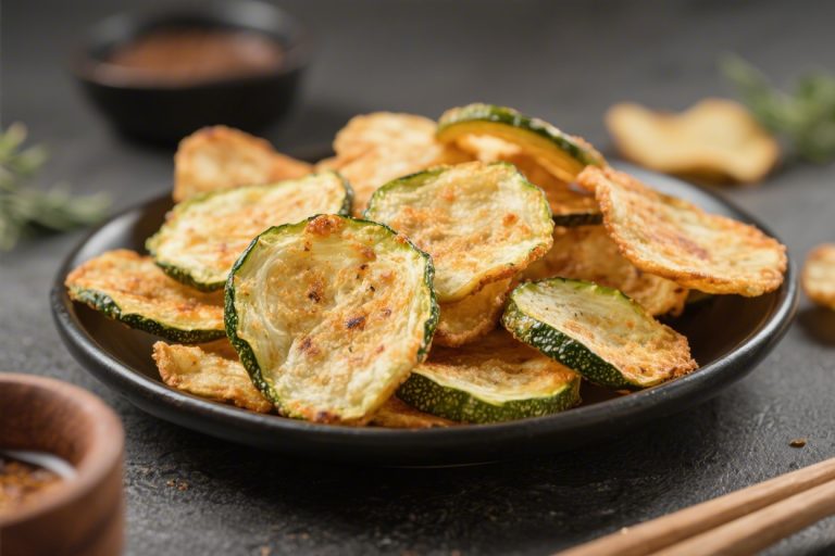 Crispy Baked Zucchini Chips – Light, Flavorful, and Snackable