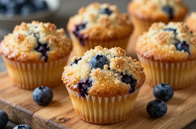 Streusel-Topped Blueberry Muffins Recipe: Fluffy, Crunchy Perfection